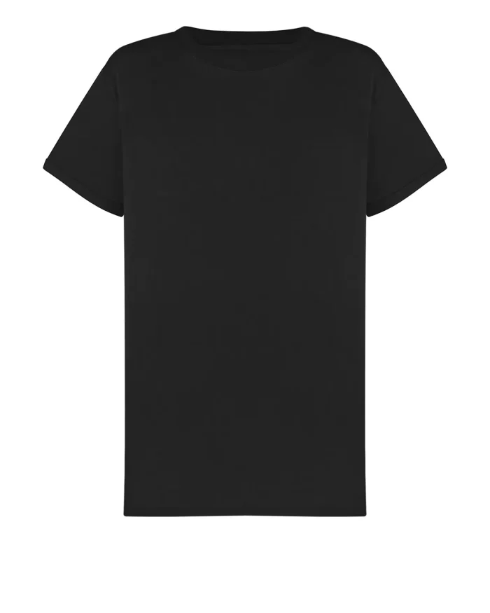 loose fit pure cotton t-shirt - black