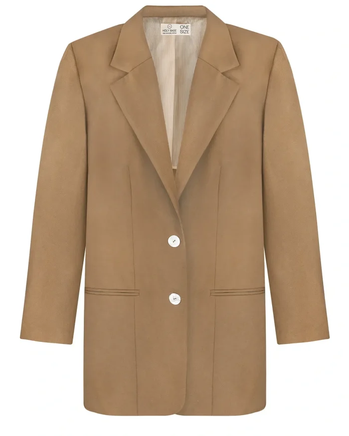 oversized tencel blazer - biege