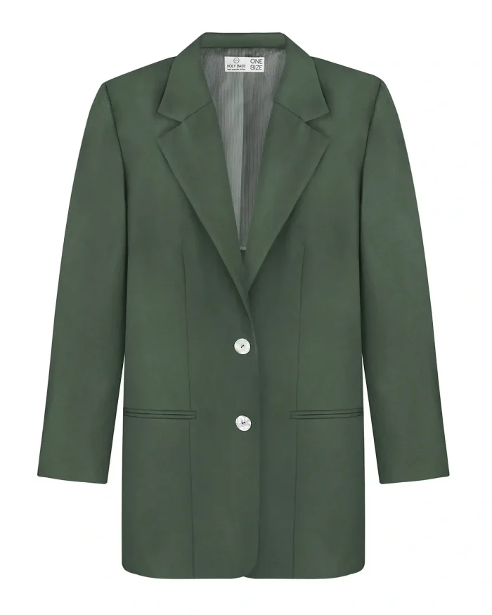 oversized tencel blazer - olive